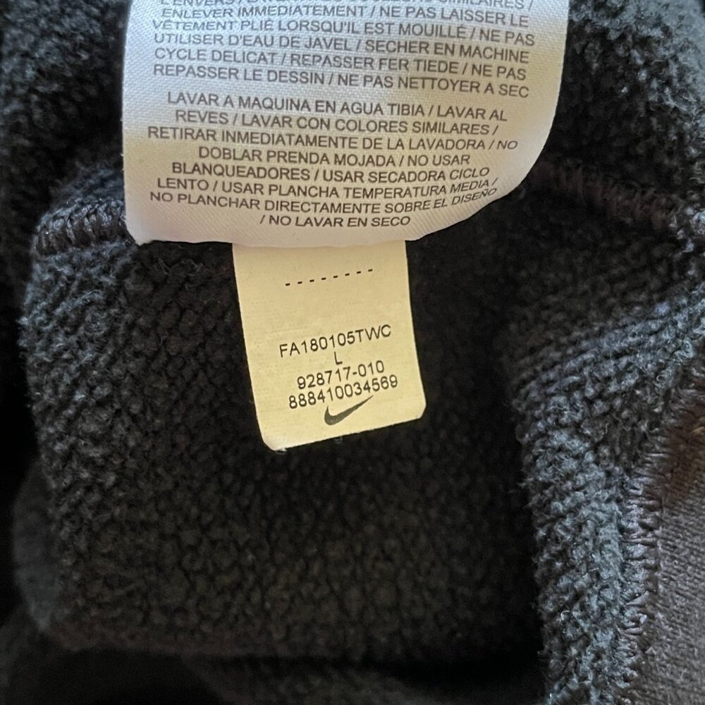 Nike Black Pullover Hoodie Sweatshirt Men's Large - Picture 8 of 9